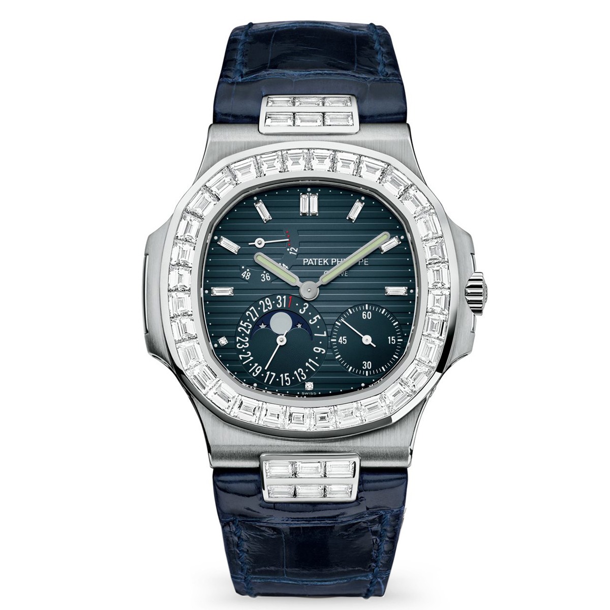 Branded Nautilus Blue Diamonds Men Watch 27 (Refurbished)