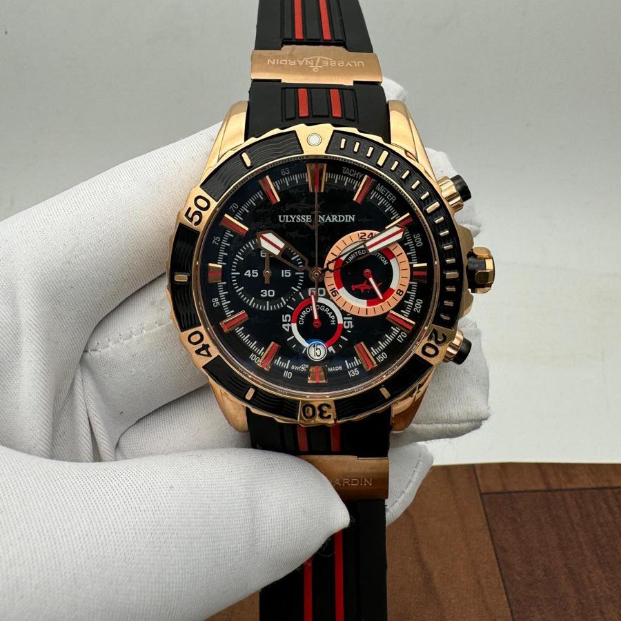 Branded Diver Chronograph Hammerhead Shark Black (Refurbished)