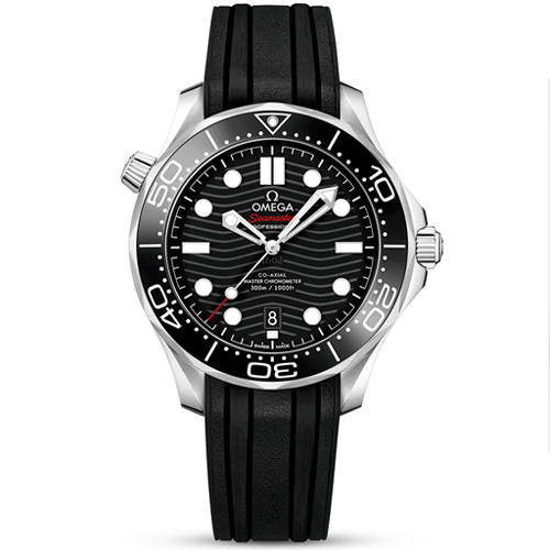 Designer Watch Seamaster Black Dial Strap Watch (Refurbished)