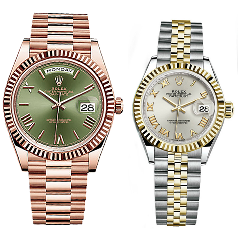Luxury Watch Day Date Couple Collection 8899 (Refurbished)