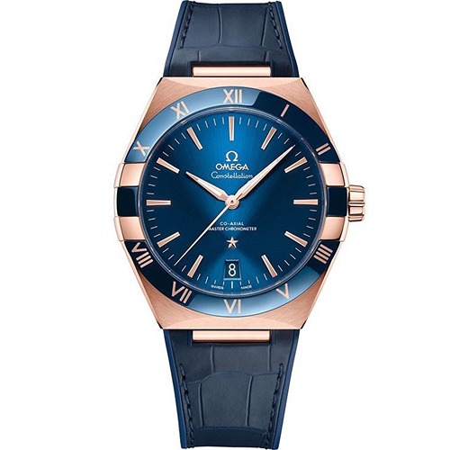 Luxury Watch constellation co axial master chronometer 41 mm Rose Gold Blue (Refurbished)