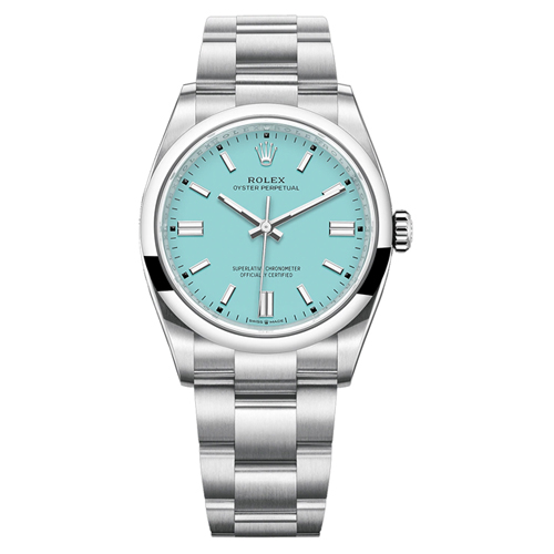 Luxury Watch oyster perpetual turquoise blue dial 279 (Refurbished)