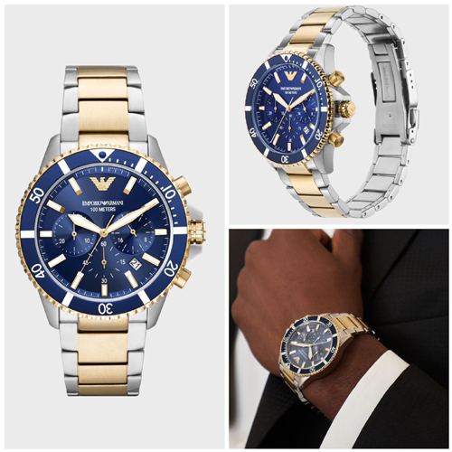 Luxury Chronograph Two Tone Mens Watch (Refurbished)