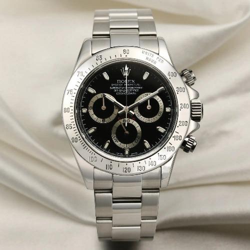 Luxury Daytona Silver Black Dial Men Watch (Refurbished)