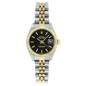 Luxury Watch Date Just Black Dial 2222 Women (Refurbished)