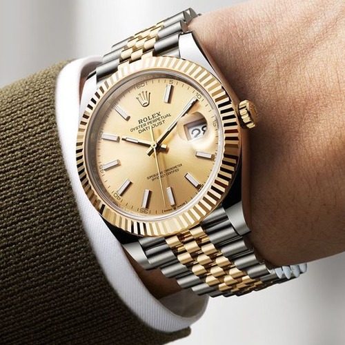 Luxury Watch Datejust 41 Steel Yellow Gold Men (Refurbished)