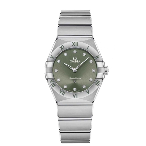 Designer Watch Omega Constellation Green 28mm Stainless Steel Ladies (Refurbished)