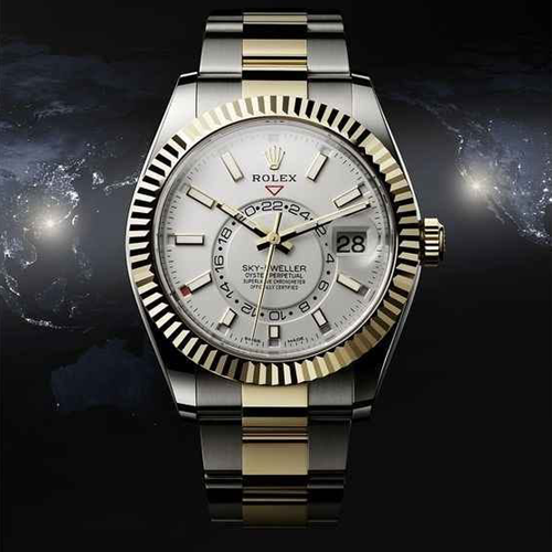 Luxury Watch sky dweller two tone white dial 533 (Refurbished)