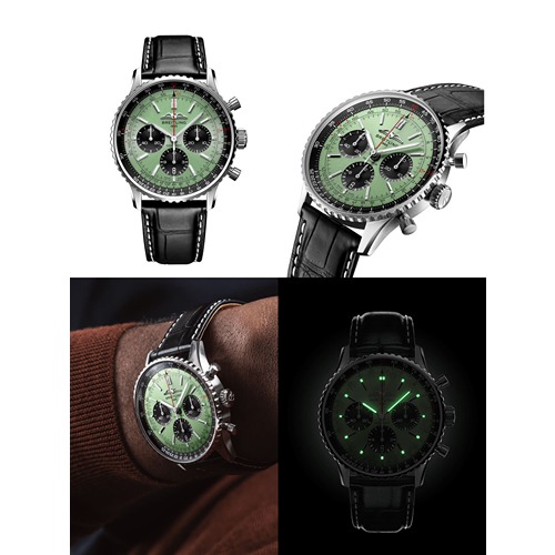 Luxury Watch Stylish Navitimer B01 Black Green (Refurbished)