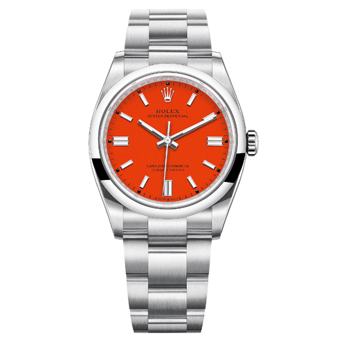 Luxury Watch oyster perpetual Red dial 527 (Refurbished)
