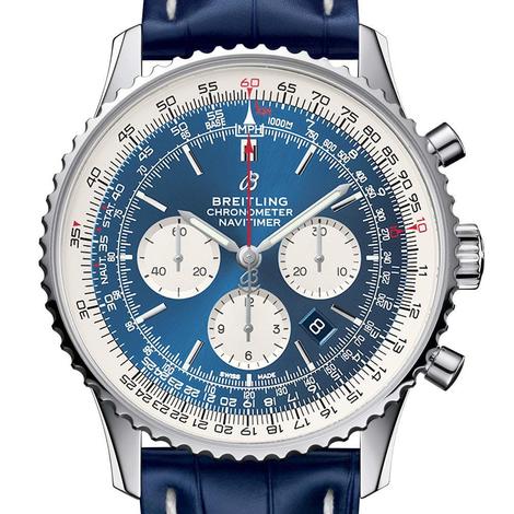 Designer Watch Stylish Navitimer Blue 7699 (Refurbished)