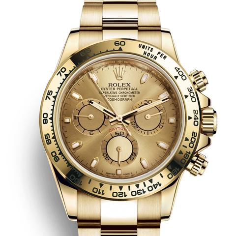 Luxury Watch Daytona Oyster, 40 Mm, Full Gold (Refurbished)