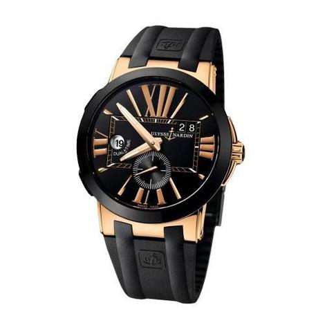Branded Watch Executive Dual Time Mens Black 32 (Refurbished)